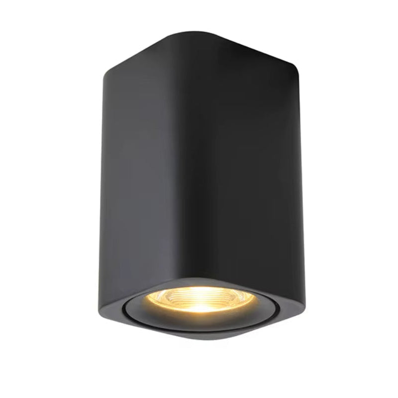 Moderne Firkantet LED Loftspot til Indendørs Brug Loftlamper Tech Butik Sort Varm hvid