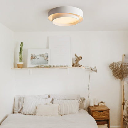Moderne Flush Mount Loftlys med Koncentriske Ringe – LED Belysning til Stue Loftlamper Tech Butik