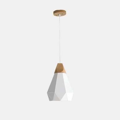 Moderne Geometrisk Pendellampe med Diamantmønster Hængelamper Tech Butik A hvid 22 cm