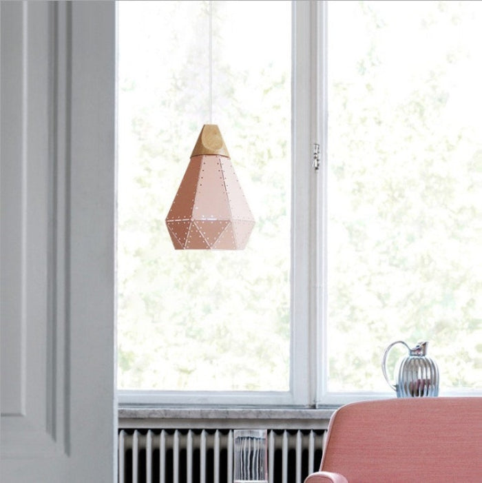 Moderne Geometrisk Pendellampe med Diamantmønster Hængelamper Tech Butik