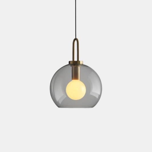 Moderne Glaspendellamper med Elegant Messingfod Pendellampe Tech Butik Globus Klar Lille Globus (19.3 cm x 30.5 cm)