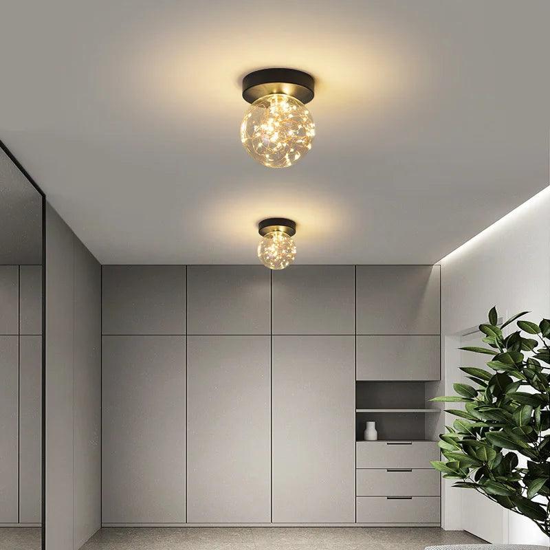 Moderne Glow Loftslampe Stemningsbelysning Tech Butik Sort Naturligt lys