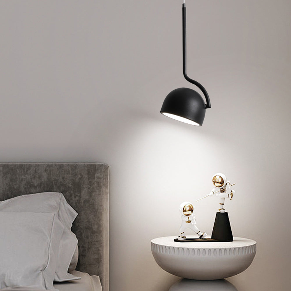 Moderne Hængende LED-lampe til Sengekomfort Hængelamper Tech Butik Sort Tre farveændringer
