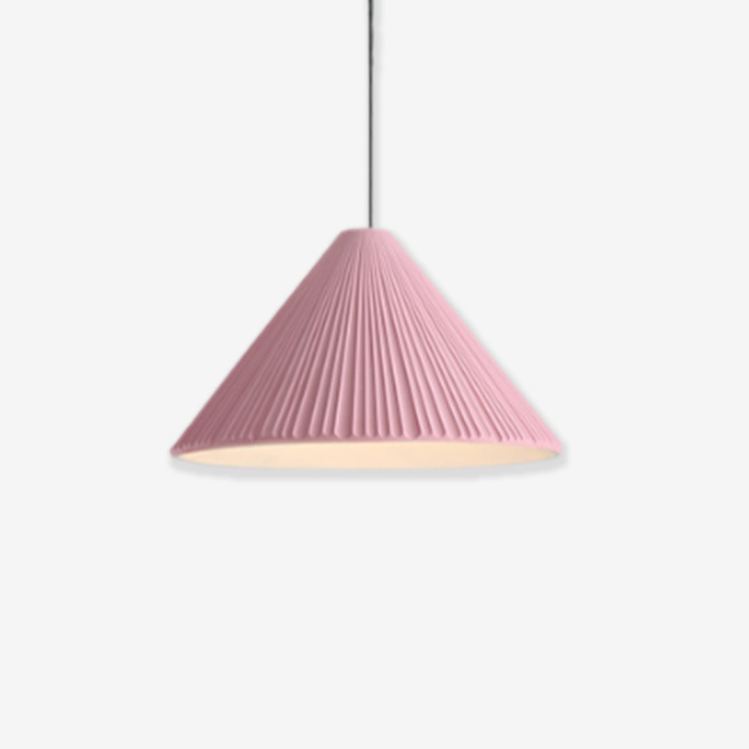 Moderne Hat-vedhængslampe i Harpiks til Stilfulde Rum Hængelamper Tech Butik Lyserød Dia 32cm x H 18cm Varm hvid