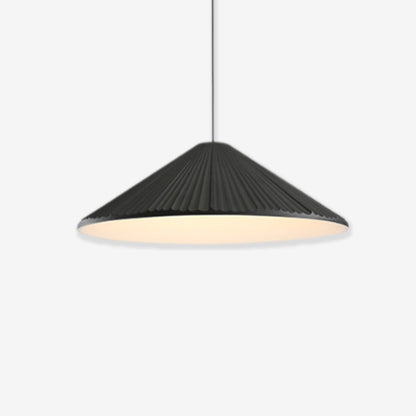 Moderne Hat-vedhængslampe i Harpiks til Stilfulde Rum Hængelamper Tech Butik Sort Dia 42cm x H 14cm Varm hvid