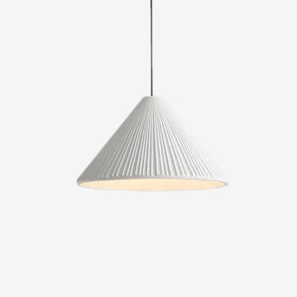 Moderne Hat-vedhængslampe i Harpiks til Stilfulde Rum Hængelamper Tech Butik Hvid Dia 32cm x H 18cm Varm hvid