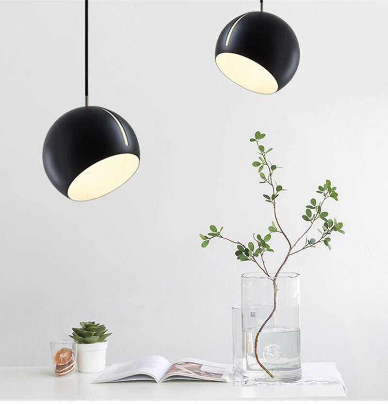 Moderne Justerbar Rund Pendellampe til Alle Rum Hængelamper Tech Butik Sort Middel