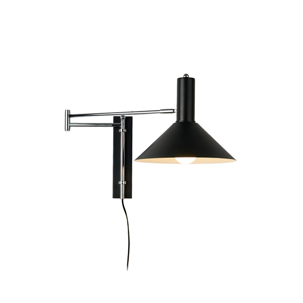 Moderne Justerbar Væglampe i Minimalistisk Design Væglampe Tech Butik Dia 25cm x H 25cm Sort