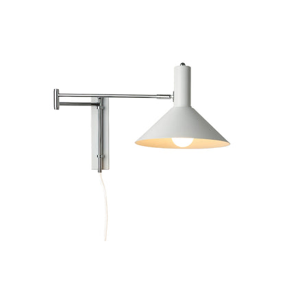 Moderne Justerbar Væglampe i Minimalistisk Design Væglampe Tech Butik Dia 25cm x H 25cm Hvid