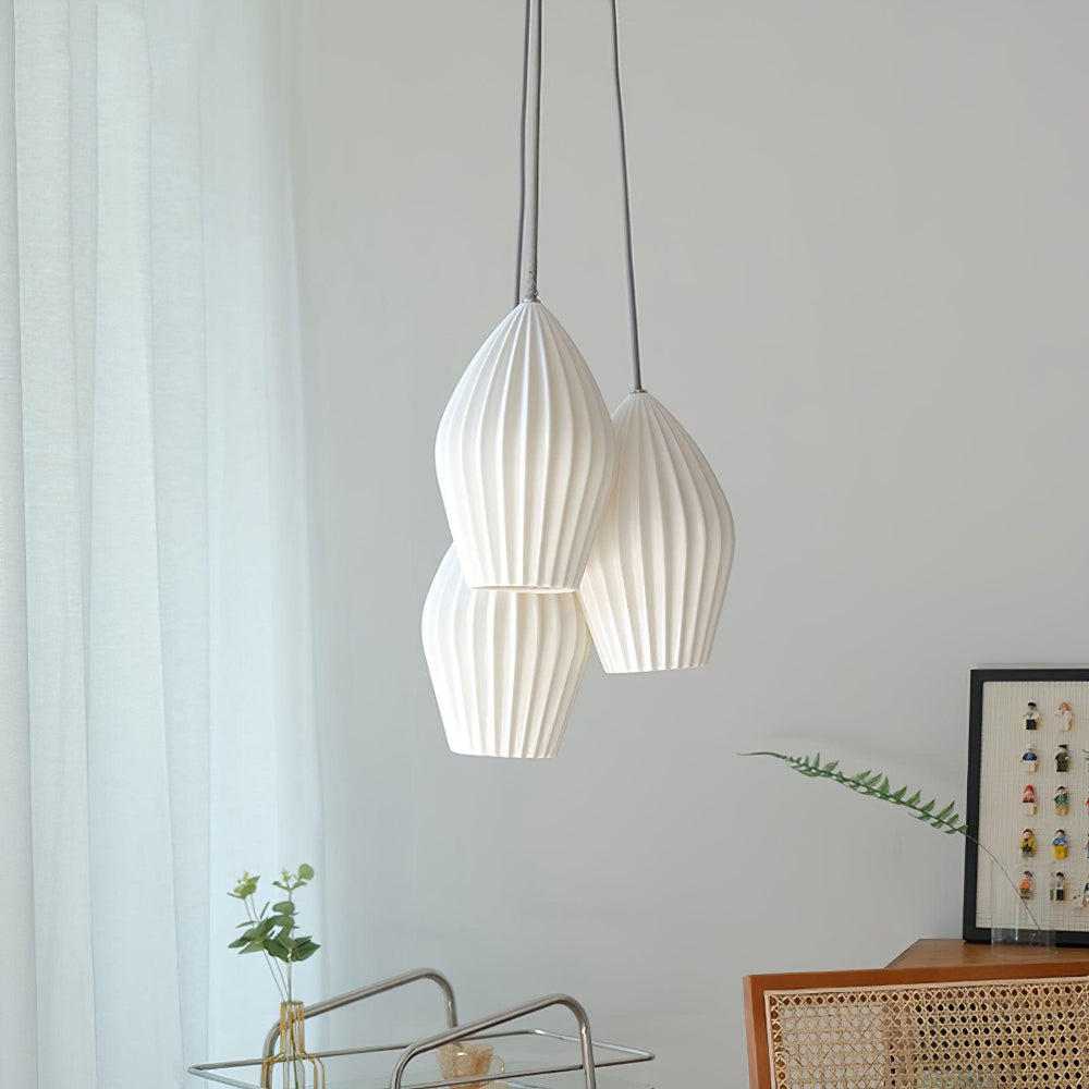 Moderne Keramisk Loftslampe med Rillede Skærm Hængelamper Tech Butik