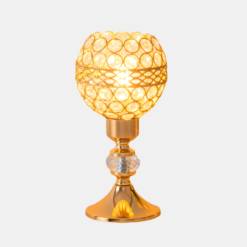 Moderne Krystal Bordlampe med Elegant Cylinderdesign Bordlamper Tech Butik A