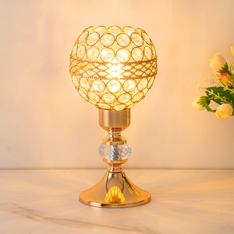 Moderne Krystal Bordlampe med Elegant Cylinderdesign Bordlamper Tech Butik