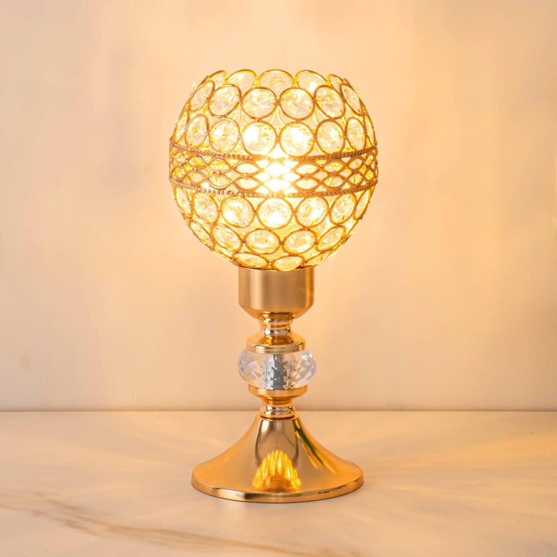 Moderne Krystal Bordlampe med Elegant Cylinderdesign Bordlamper Tech Butik