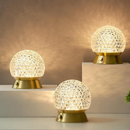 Moderne Krystalinspireret Trådløs LED Bordlampe Stemningsbelysning Tech Butik