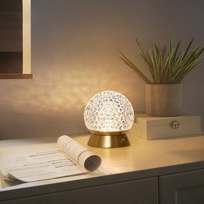 Moderne Krystalinspireret Trådløs LED Bordlampe Stemningsbelysning Tech Butik