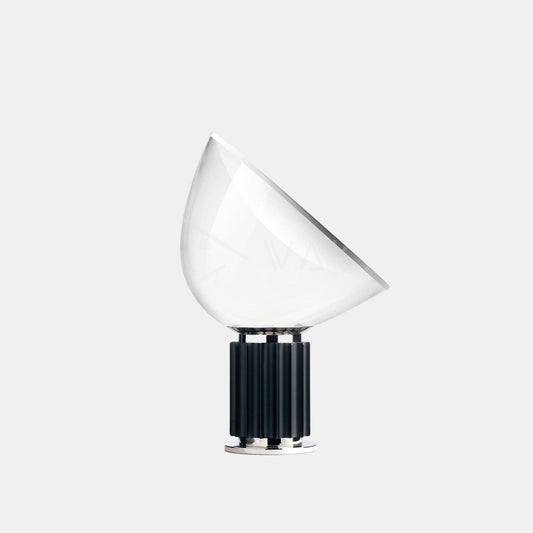 Moderne Kunstnerisk Bordlampe med Justerbar Glasdiffuser Bordlampe Tech Butik Sort Dia 37.3cm x H 48.5cm