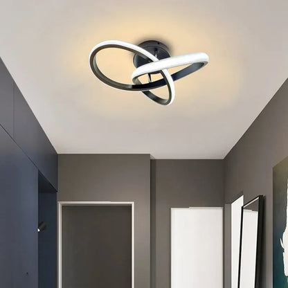 Moderne LED-loftlampe med dobbelt ring til stilfulde rum Loftslamper Tech Butik