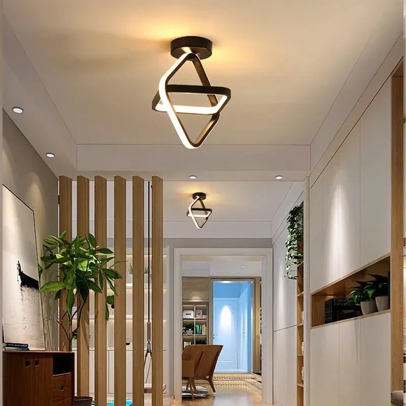 Moderne LED-loftlampe med dobbelt ring til stilfulde rum Loftslamper Tech Butik