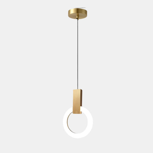 Moderne LED-pendel lampe til spisestue, stue og entré Hængelamper Tech Butik lille: Dia 20cm x H30cm) Guld