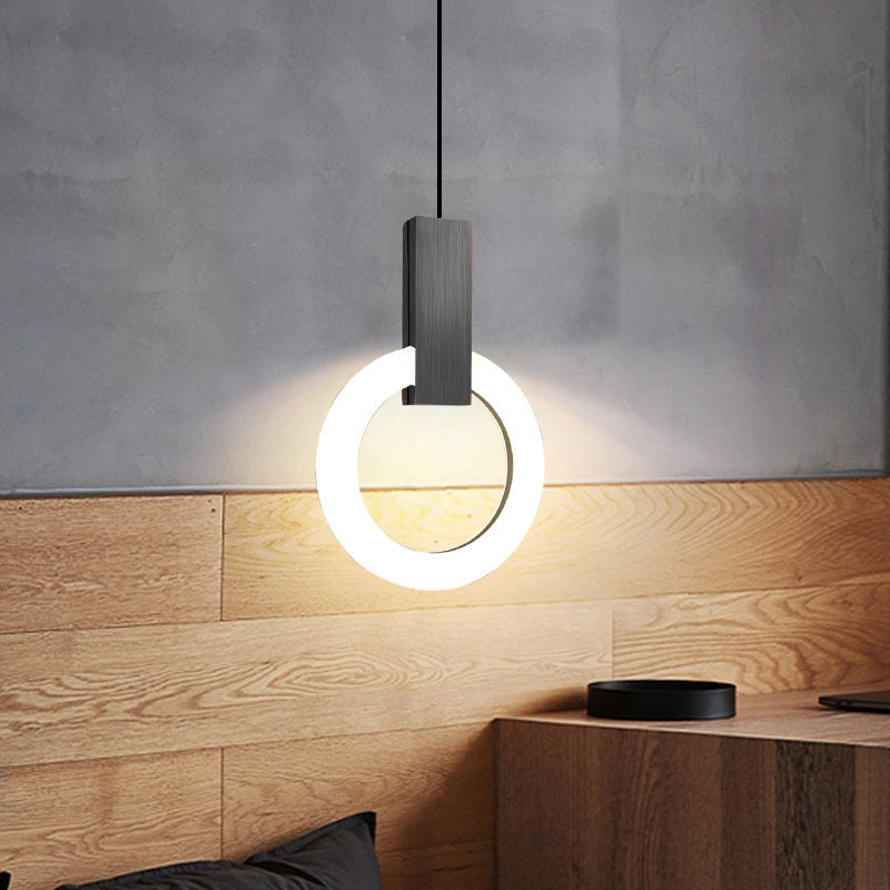 Moderne LED-pendel lampe til spisestue, stue og entré Hængelamper Tech Butik lille: Dia 20cm x H30cm) Sort