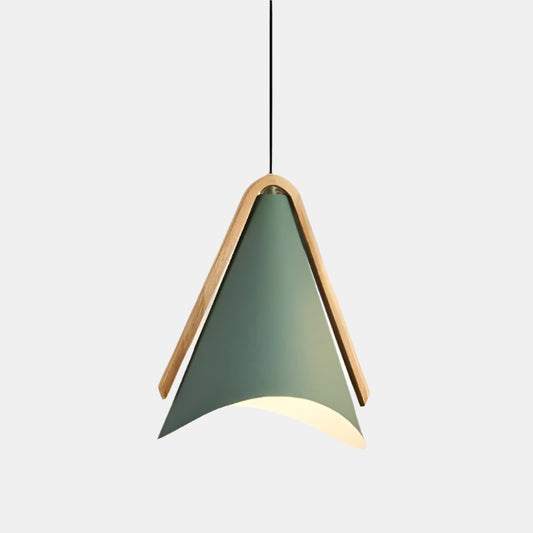 Moderne LED-trådophængt træpendellampe til hjemmet Hængelamper Tech Butik Grøn Koldt Lys