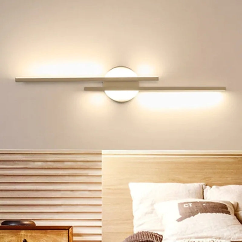Moderne LED-væglampe i dobbeltlinjedesign Væglampe Tech Butik Hvid Dæmpbar med Fjernbetjening