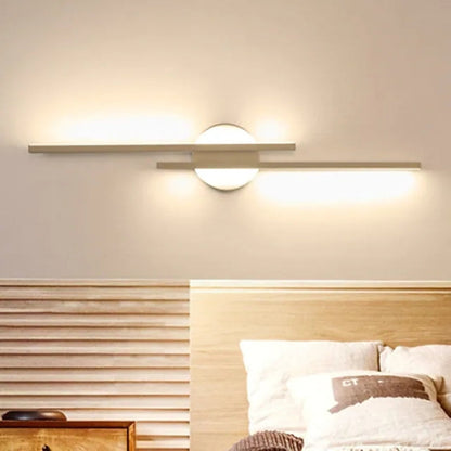 Moderne LED-væglampe i dobbeltlinjedesign Væglampe Tech Butik Hvid Dæmpbar med Fjernbetjening