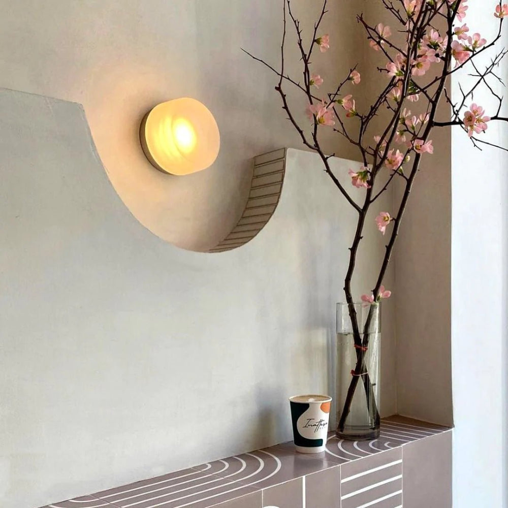 Moderne LED-væglampe i glas til elegante interiører Væglampe Tech Butik