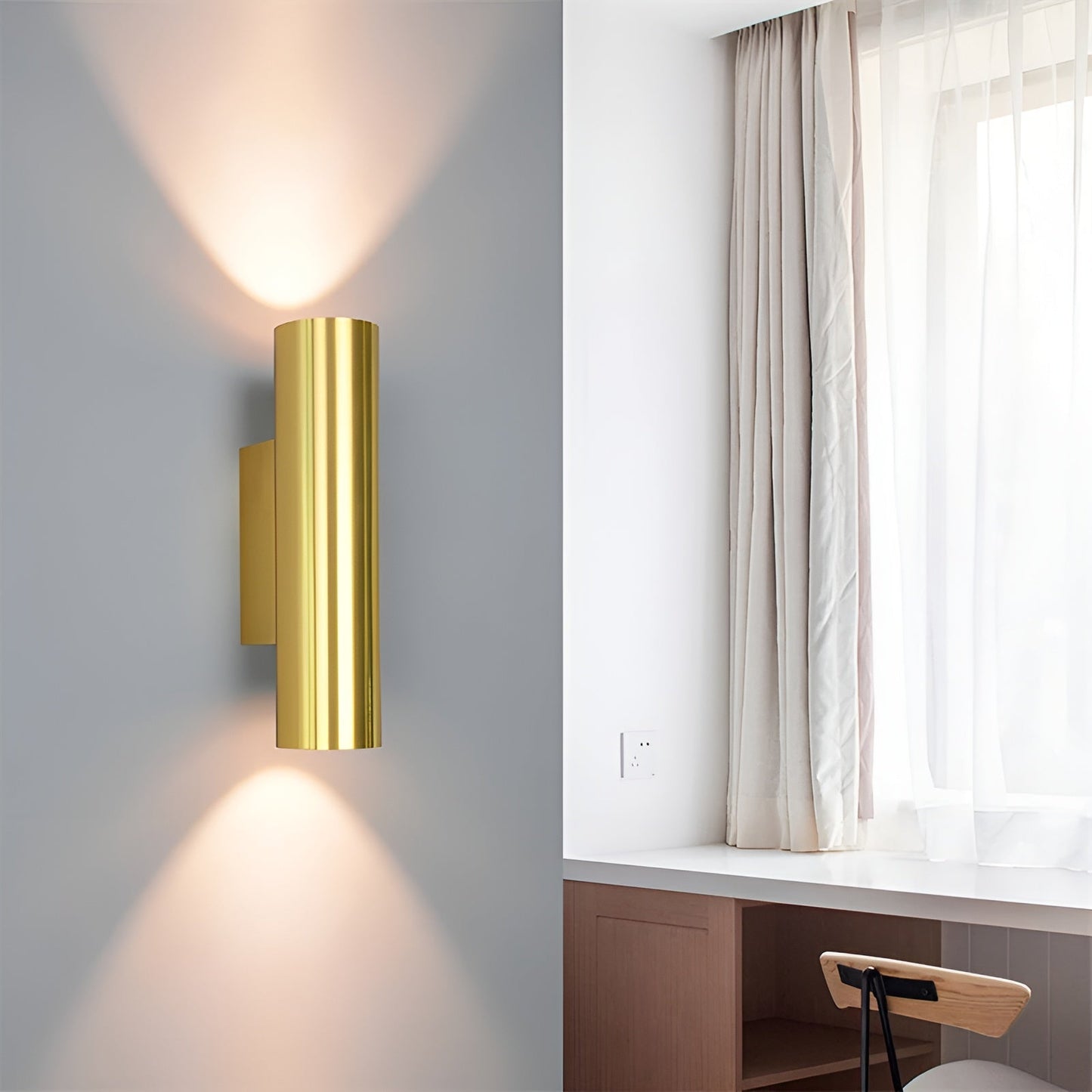 Moderne LED-væglampe med dobbelt lysretning til stemningsbelysning Væglamper Tech Butik 20cm Guld Varmt lys