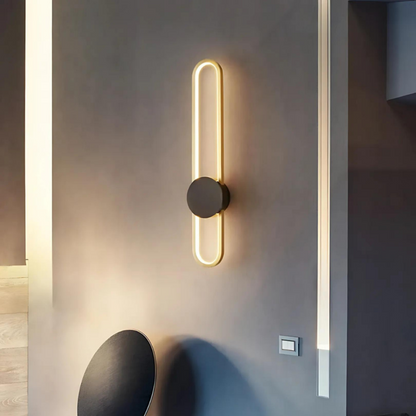 Moderne LED-væglampe til nutidens hjem Væglamper Tech Butik Sort + guld 60cm