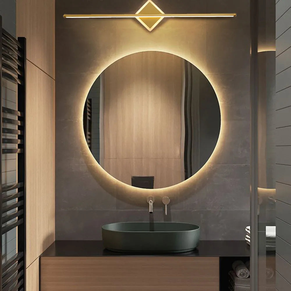 Moderne LED-væglampe til soveværelse, badeværelse og stue Væglamper Tech Butik Guld Firkantet 40 CM