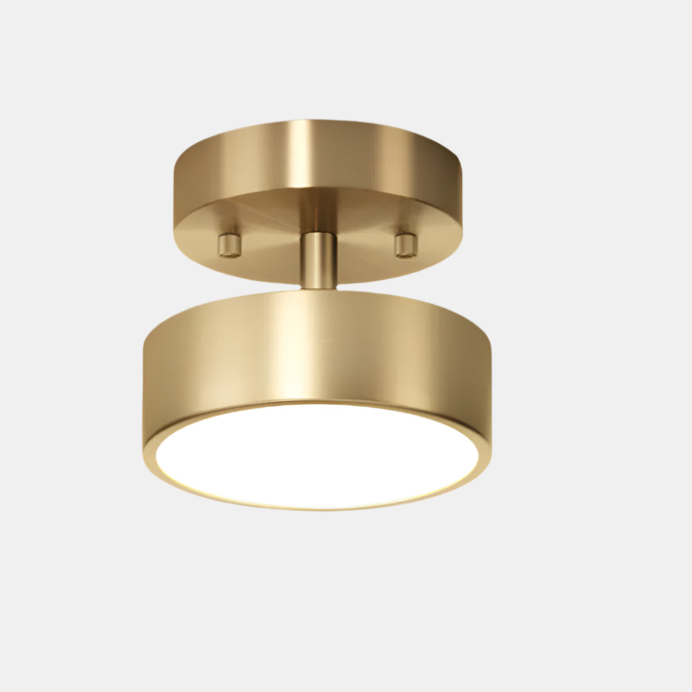 Moderne LED Loftlampe i Semi Flush Design Loftlamper Tech Butik Guld D12cm*H10cm