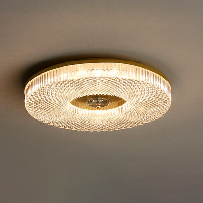 Moderne LED Loftlampe til Elegant Indretning Loftslampe Tech Butik Dia 40cm x H 7cm Guld Varmt lys