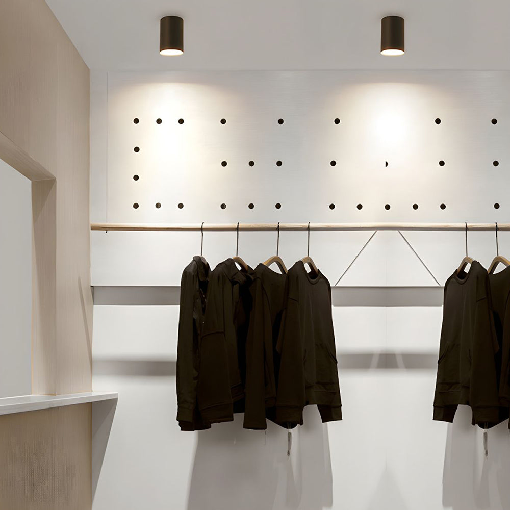 Moderne LED Loftlys i Aluminium – Energibesparende Belysning til Hjemmet Lysarmaturer Tech Butik Sort D7.5cm*H10cm(7W) Varmt lys