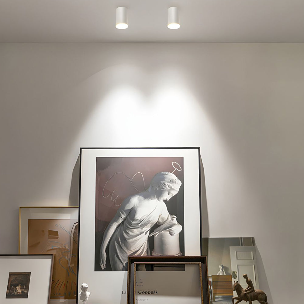 Moderne LED Loftlys i Aluminium – Energibesparende Belysning til Hjemmet Lysarmaturer Tech Butik Hvid D7.5cm*H10cm(7W) Hvidt lys