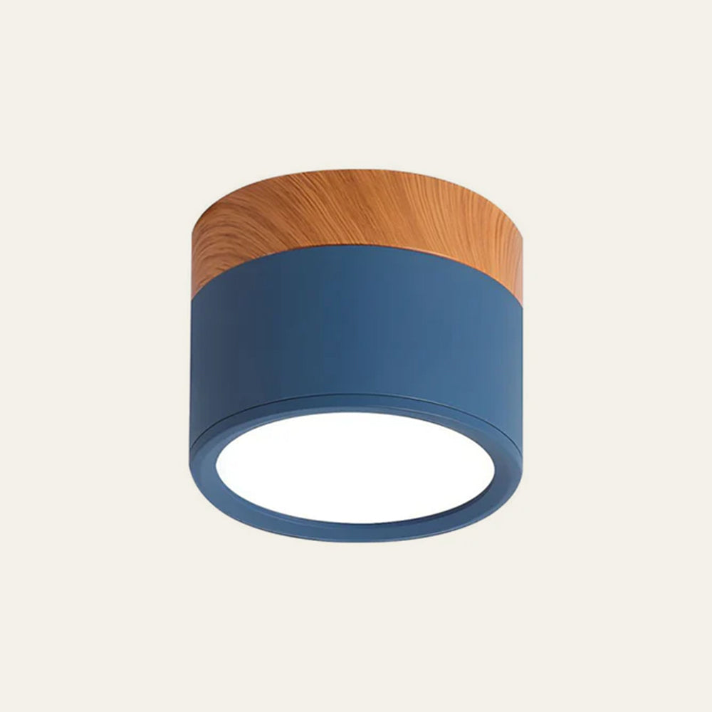 Pink Loftlampe i Flush Mount Design med Trædetalje Belysning Tech Butik Mørkeblå D7cm*H6cm-5W