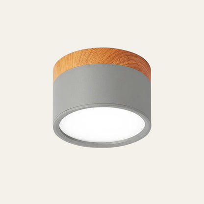 Pink Loftlampe i Flush Mount Design med Trædetalje Belysning Tech Butik Grå D7cm*H6cm-5W