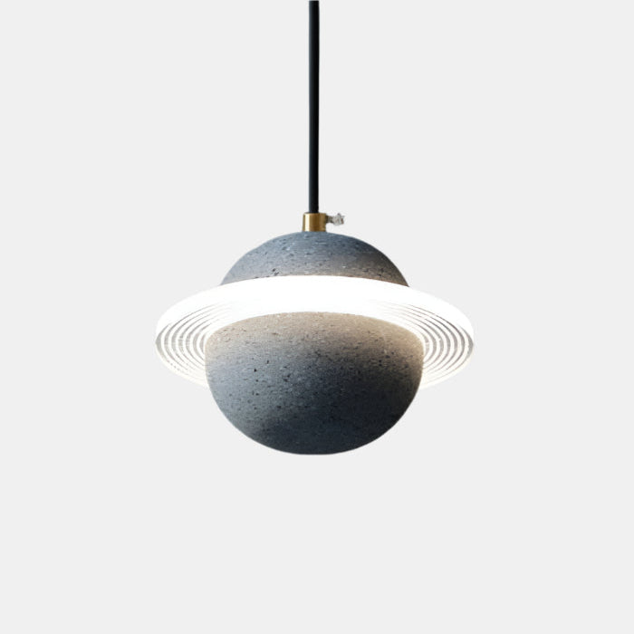 Moderne LED Pendel med Planetformet Design Hængelamper Tech Butik B-Sandhvid