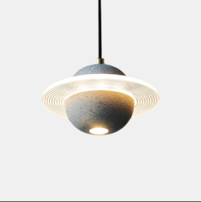 Moderne LED Pendel med Planetformet Design Hængelamper Tech Butik C-Sandhvid