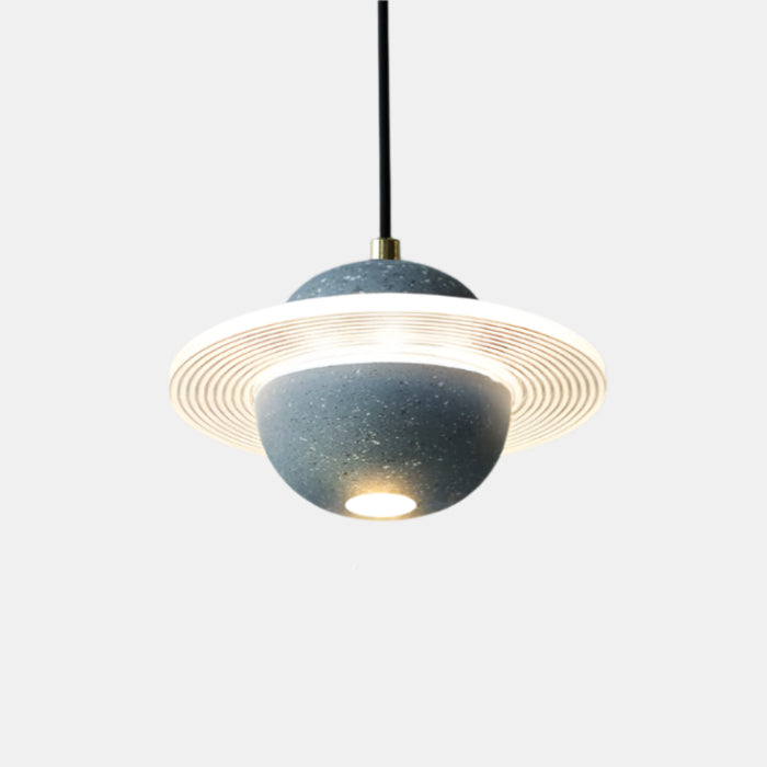 Moderne LED Pendel med Planetformet Design Hængelamper Tech Butik C-Gråblå