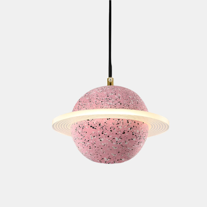 Moderne LED Pendel med Planetformet Design Hængelamper Tech Butik B-lyserød
