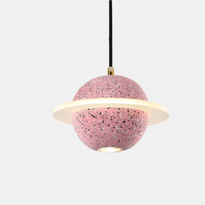 Moderne LED Pendel med Planetformet Design Hængelamper Tech Butik C-lyserød