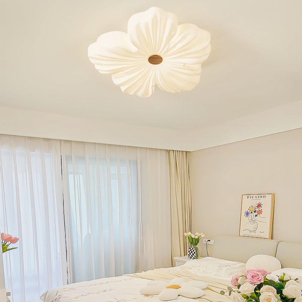 Moderne LED-loftlampe med cremefarvet kronblad til elegante interiører loftlampe Tech Butik