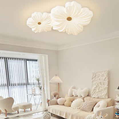 Moderne LED-loftlampe med cremefarvet kronblad til elegante interiører loftlampe Tech Butik
