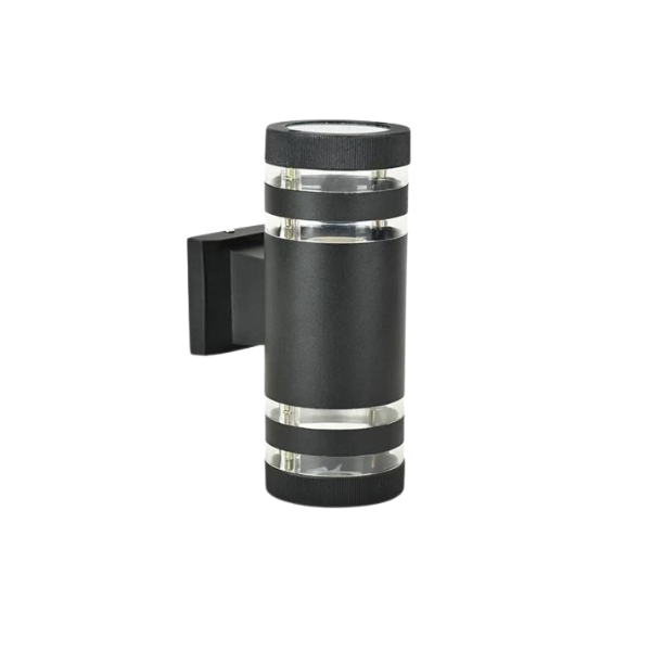 Moderne LED Udendørs Væglampe Up & Down IP65 E27 Udendørs belysning Tech Butik Rund 2 Lag Varmhvid Lampe