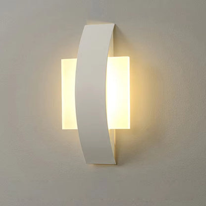 Moderne LED Væglampe med Blødt Buet Design Væglamper Tech Butik Firkantet hvid Varm hvid