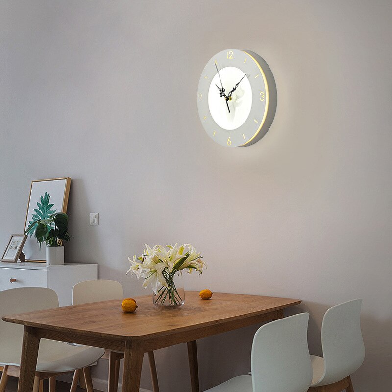 Moderne LED Væglampe med Indbygget Urdisplay Ure Tech Butik