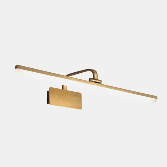 Moderne LED Væglys i Satin Guld – Elegant Belysning til Badeværelse Væglamper Tech Butik 42CM Varm Hvid