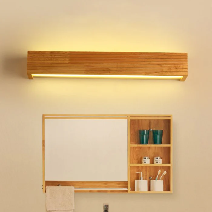 Væglampe i Moderne Trædesign med LED Belysning Tech Butik