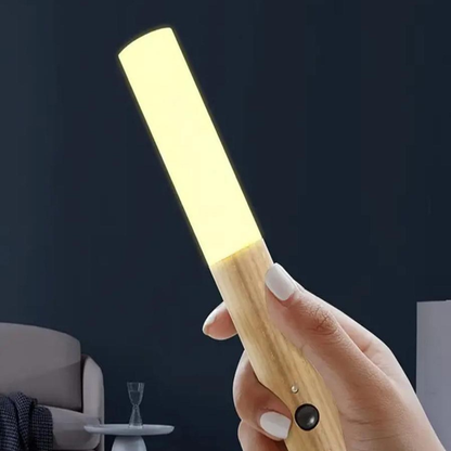 Træ-LED Væglampe – Natlampe med Bevægelsessensor Væglamper Tech Butik
